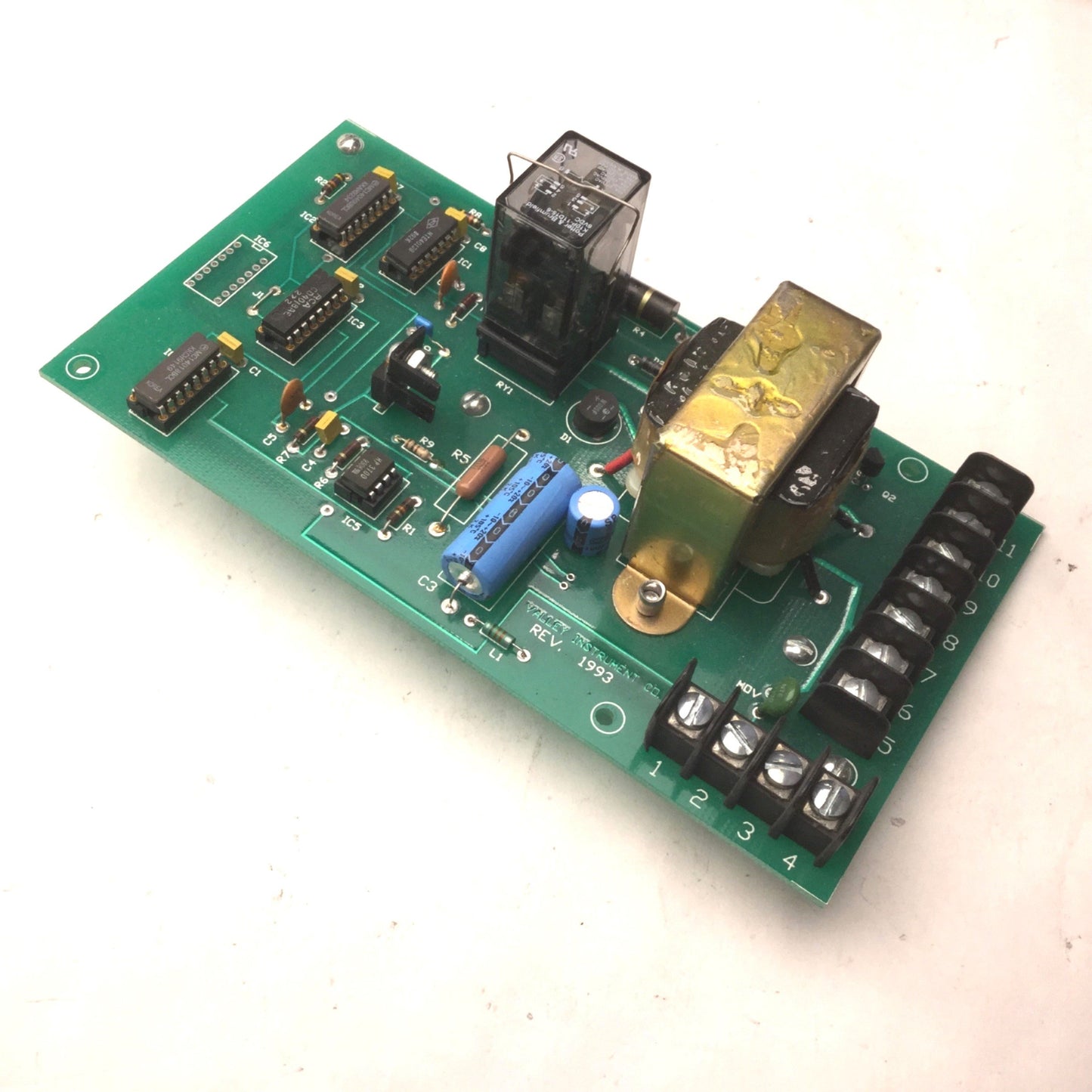 Used Valley Instrument Rev 1993 Circuit Board, With Stancor P-6134 Transformer