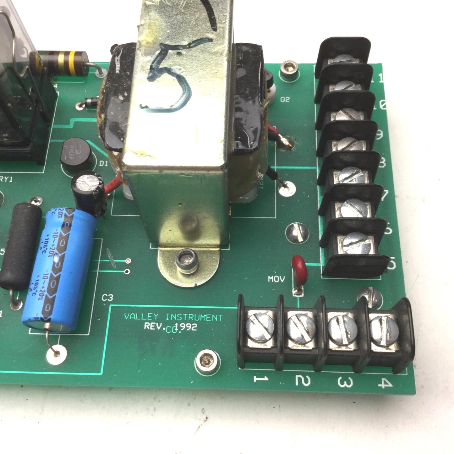 Used Valley Instrument Rev 1992 Circuit Board, With Stancor P-6134 Transformer