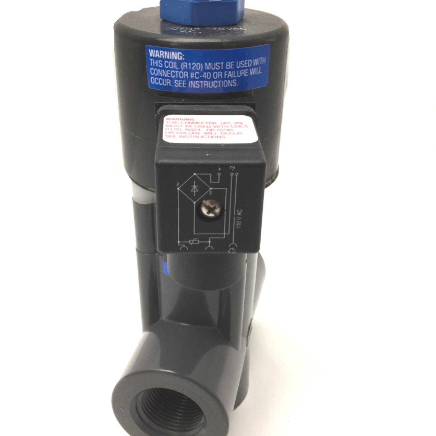 New PLAST-O-MATIC EASMT5V16W20-PV-120 True Blue Direct Acting N.C. Solenoid Valve