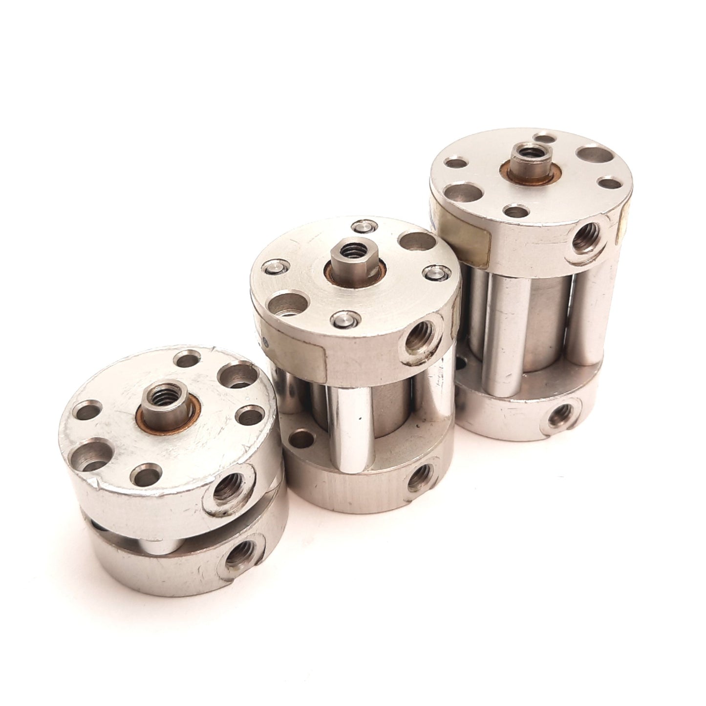 Used Lot of 3 Bimba FO-02 Pneumatic Cylinder, Bore 9/16", Stroke 1" 3/4" 1/4"