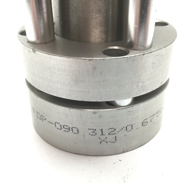 Used Bimba FOP-090.312/0.675-V Multiple Position Cylinder, Bore 1.0625", 1/8" NPT