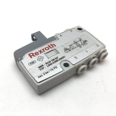 Used Rexroth LS04-5/2SR-024DC Pneumatic Solenoid Valve, 2-Position 5-Port, 24VDC