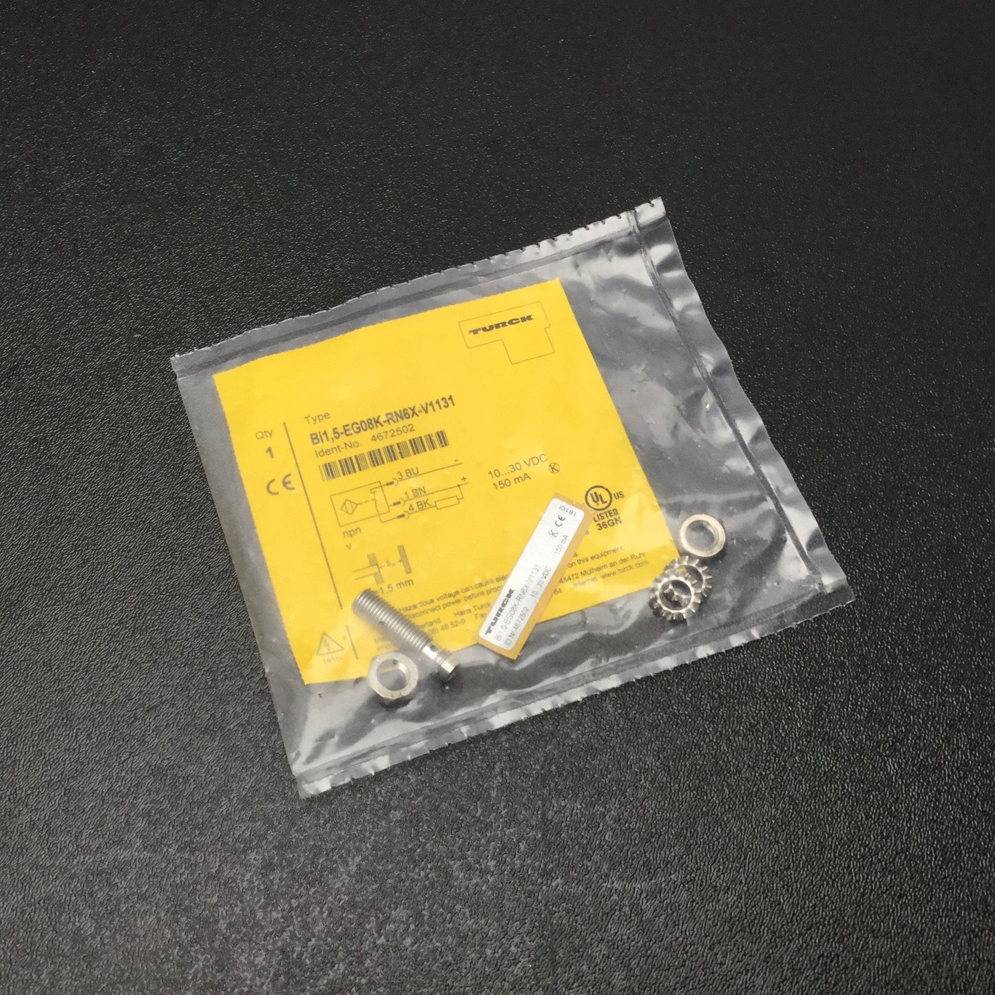 New TURCK Bi1,5-EG08K-RN6X-V1131 Threaded Barrel Inductive Proximity Sensor 10-30VDC