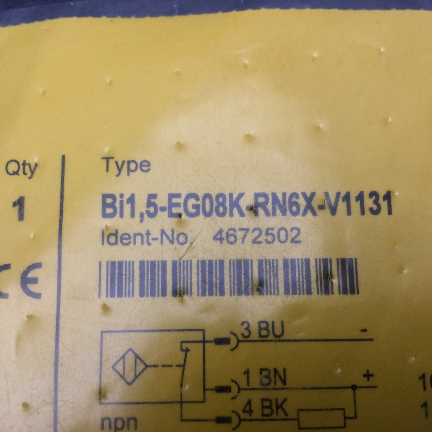 New TURCK Bi1,5-EG08K-RN6X-V1131 Threaded Barrel Inductive Proximity Sensor 10-30VDC