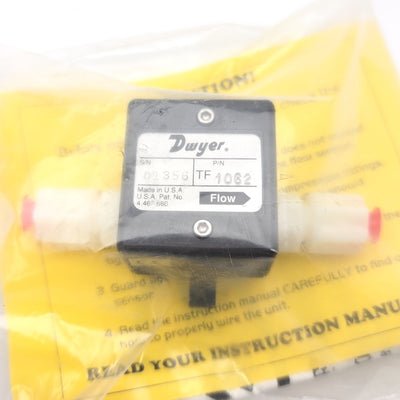 New Dwyer TF1062 Turbine Liquid Flow Meter, Range: 1-10 GPH, 3/8" O.D, 12VDC