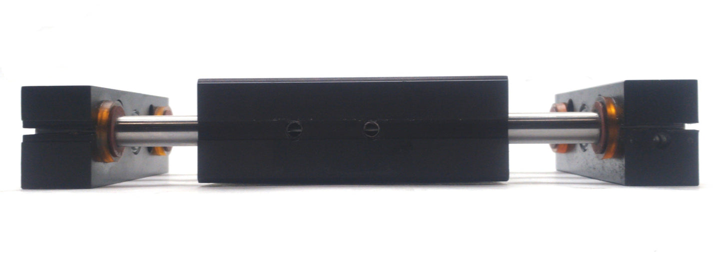 Used Robohand DLB-10-B-B-2 Guided Cylinder, 2" Stroke, 3/4" Bore, 80PSI, 10-32 Ports