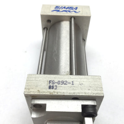 Used Bimba FS-092-1 Flat-1 Pneumatic Cylinder, Bore: 1.0625", Stroke: 2", 1/8" NPT
