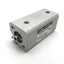 Used SMC NCDQ2A12-25D Pneumatic Cylinder, Bore: 12mm, Stroke: 25mm, Ports: M5x0.8