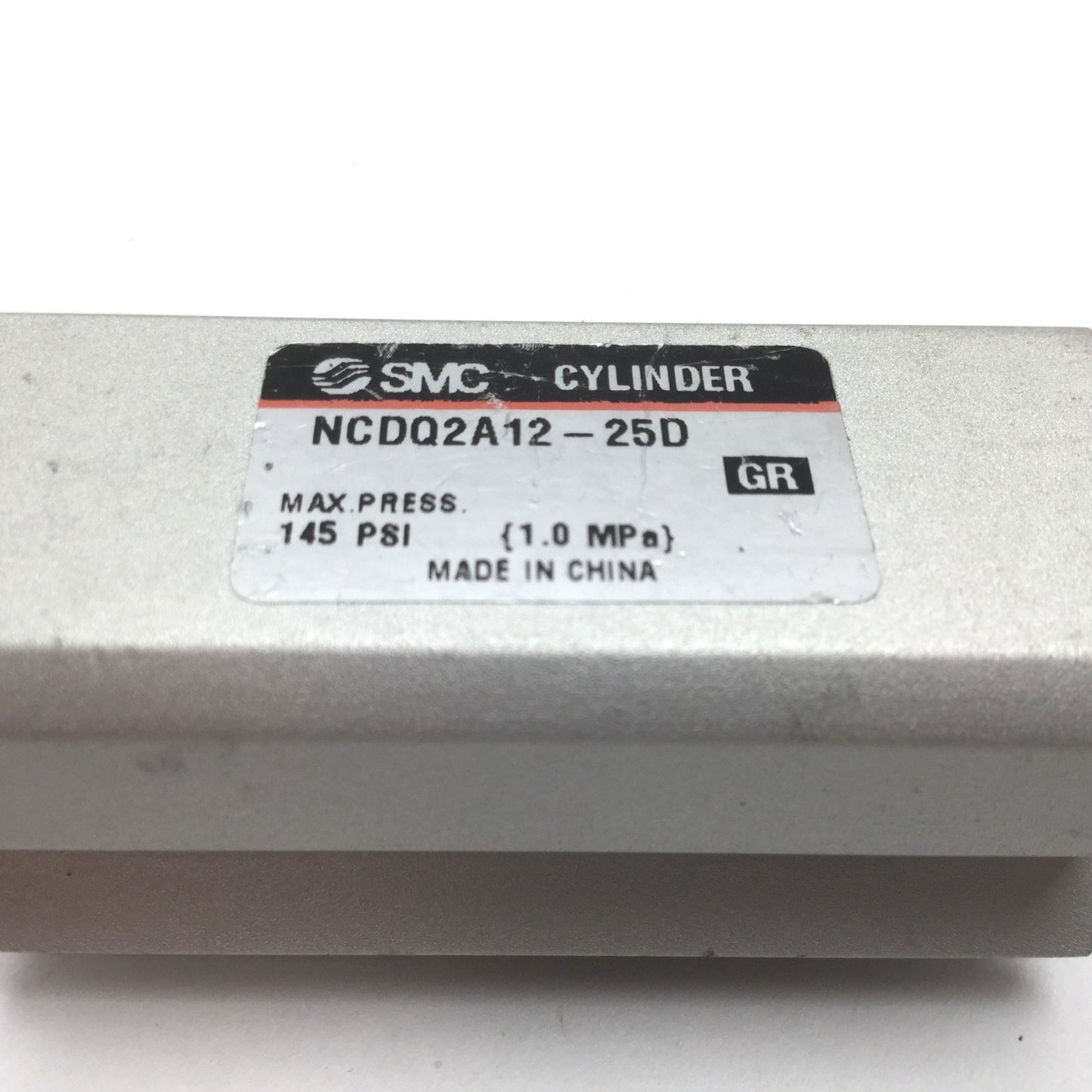 Used SMC NCDQ2A12-25D Pneumatic Cylinder, Bore: 12mm, Stroke: 25mm, Ports: M5x0.8