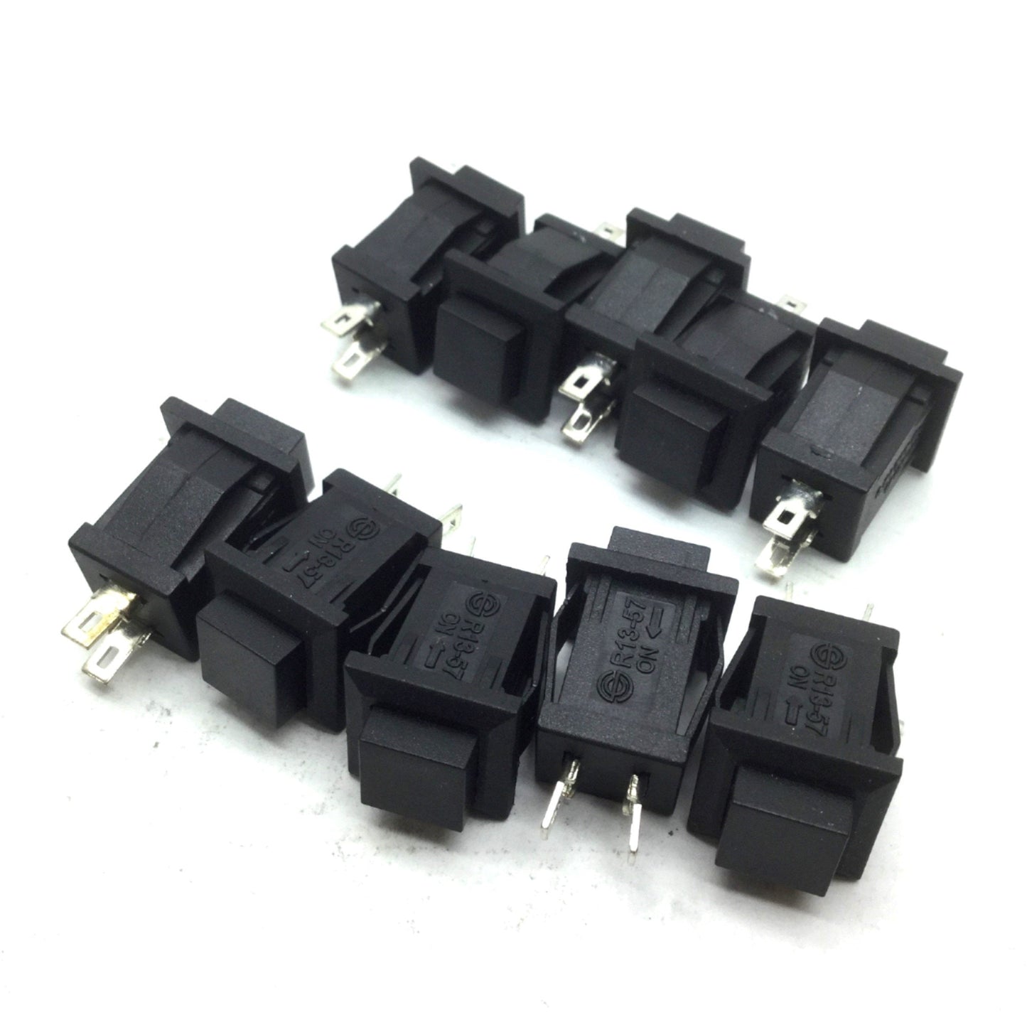 New Lot of 10 New SCI R13-57 Black Push Buttons Normally Open 0.5A 250VAC 1A 125VAC