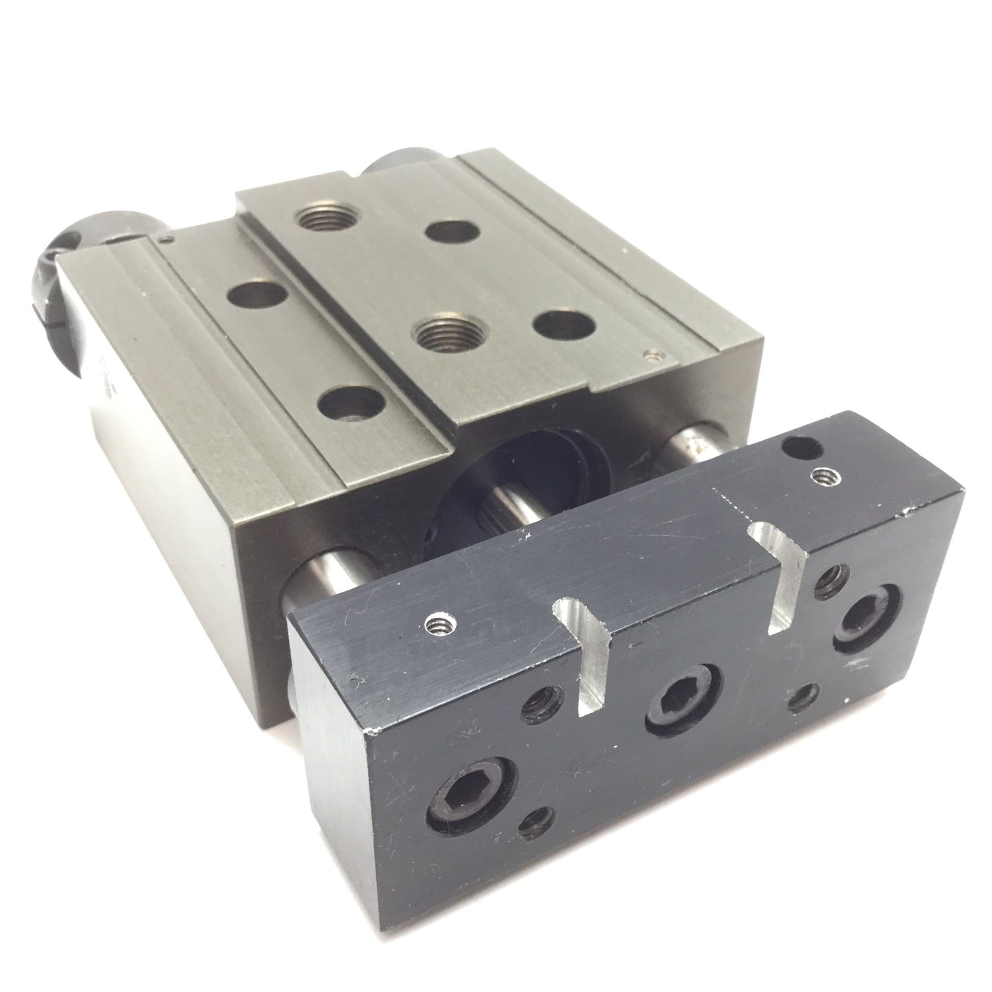 Used Phd SA042X1 Pneumatic Slide Cylinder, Stroke: 1", Bore: 0.75", Modified Actuator