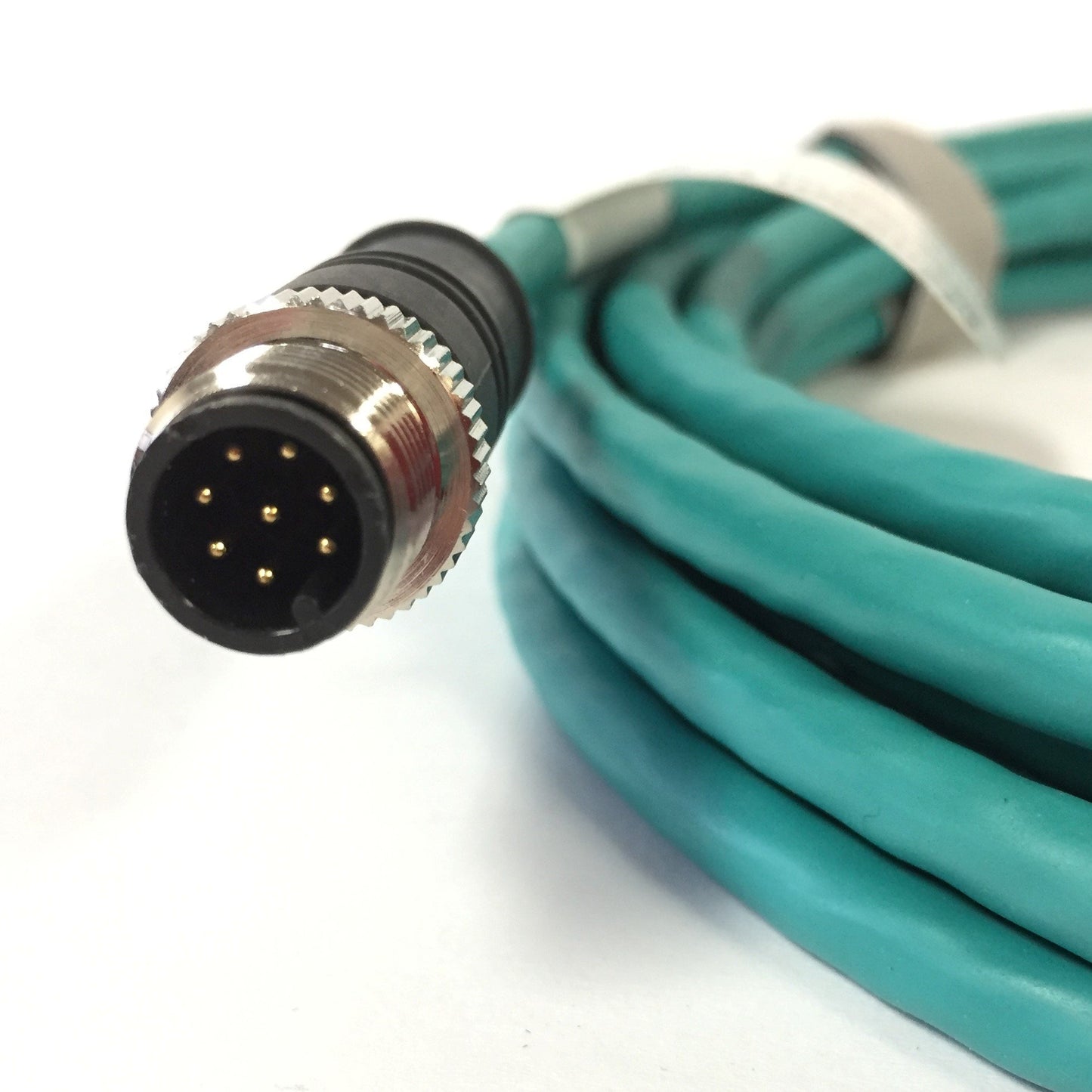 New – Open box Mencom MDE45P-8MP-RJ45-5M Ethernet Network Cordset, M12 Male Straight RJ45, 5M