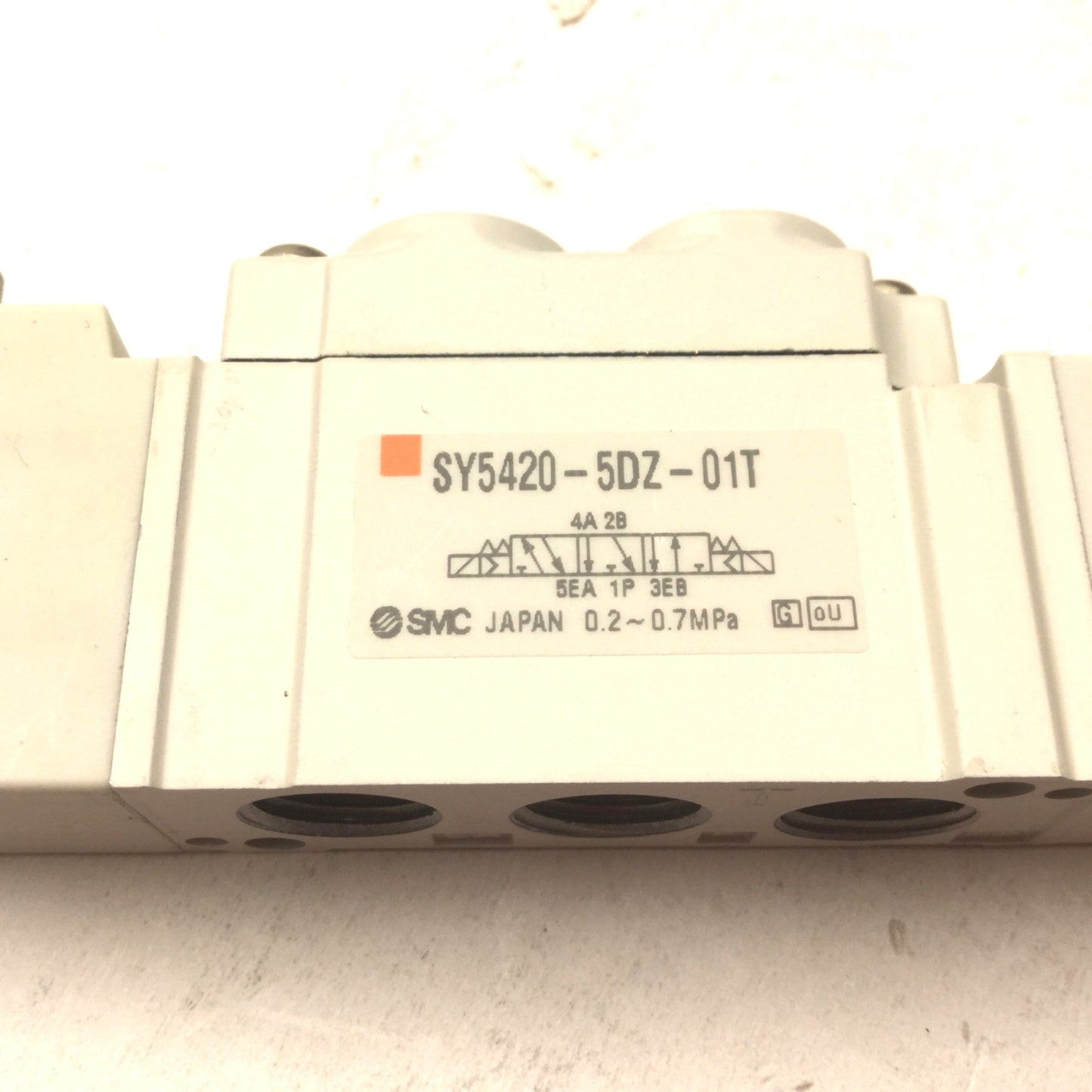 Used SMC SY5420-5DZ-01T Solenoid Valve, 24VDC, 5-Port, 3 Position Exhaust Center