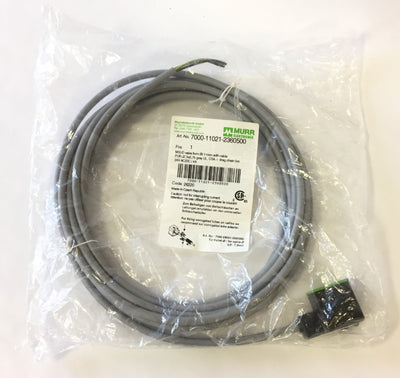 New Murr Elektronik 7000-11021-2360500 Cable Cordset MSUD Valve Plug Form BI 11mm 5M