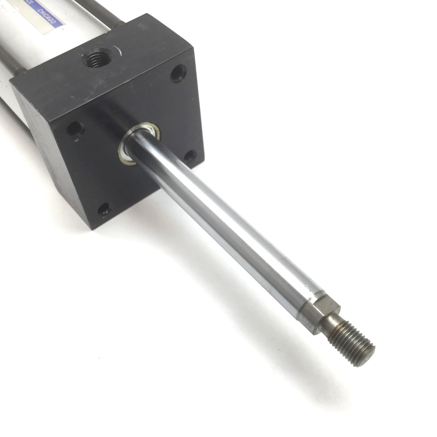 Used Mead DM-250X4.0000FFCF Pneumatic Cylinder, Bore 2.5", Stroke 4", Ports 1/4" NPT