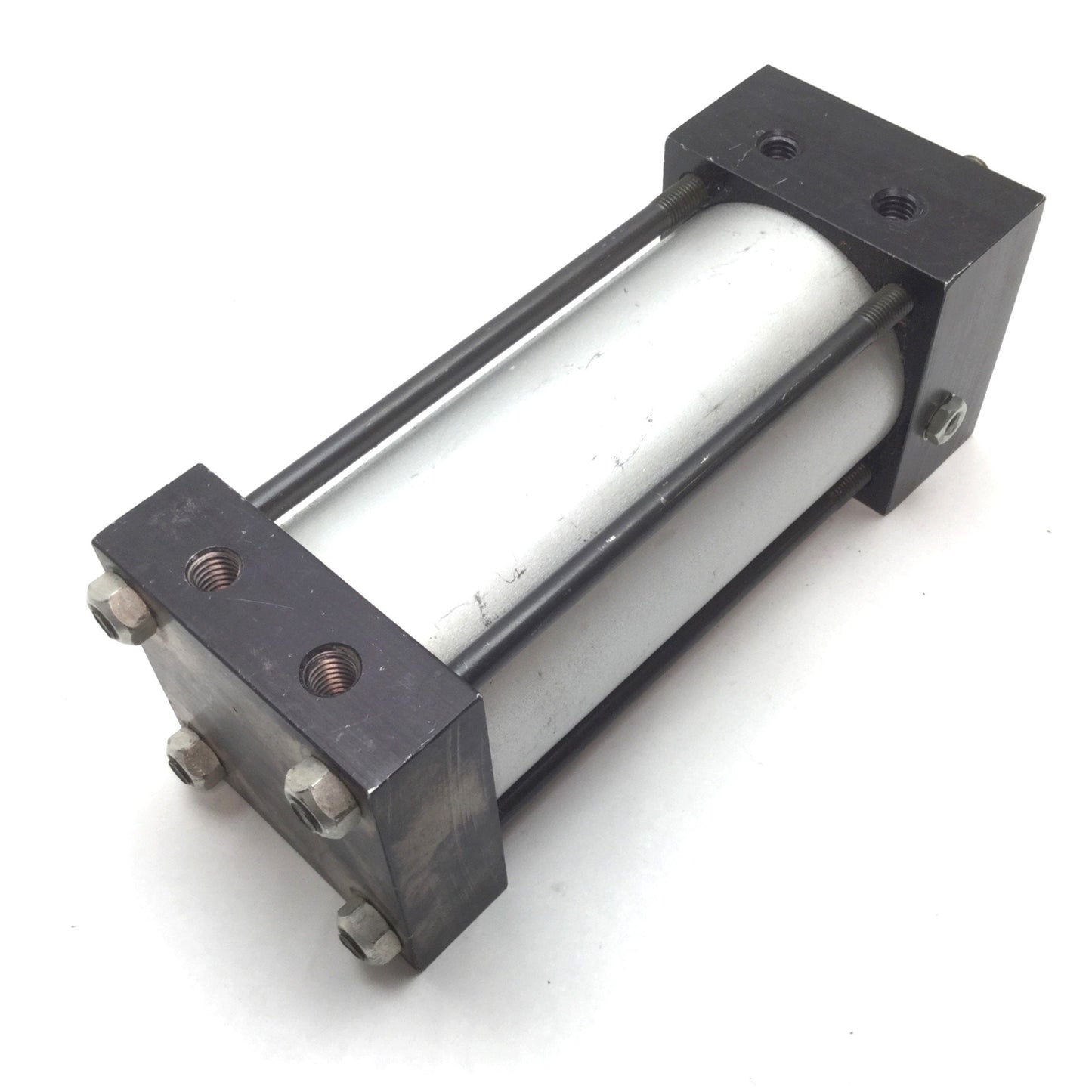 Used Mead DM-250X4.0000FFCF Pneumatic Cylinder, Bore 2.5", Stroke 4", Ports 1/4" NPT