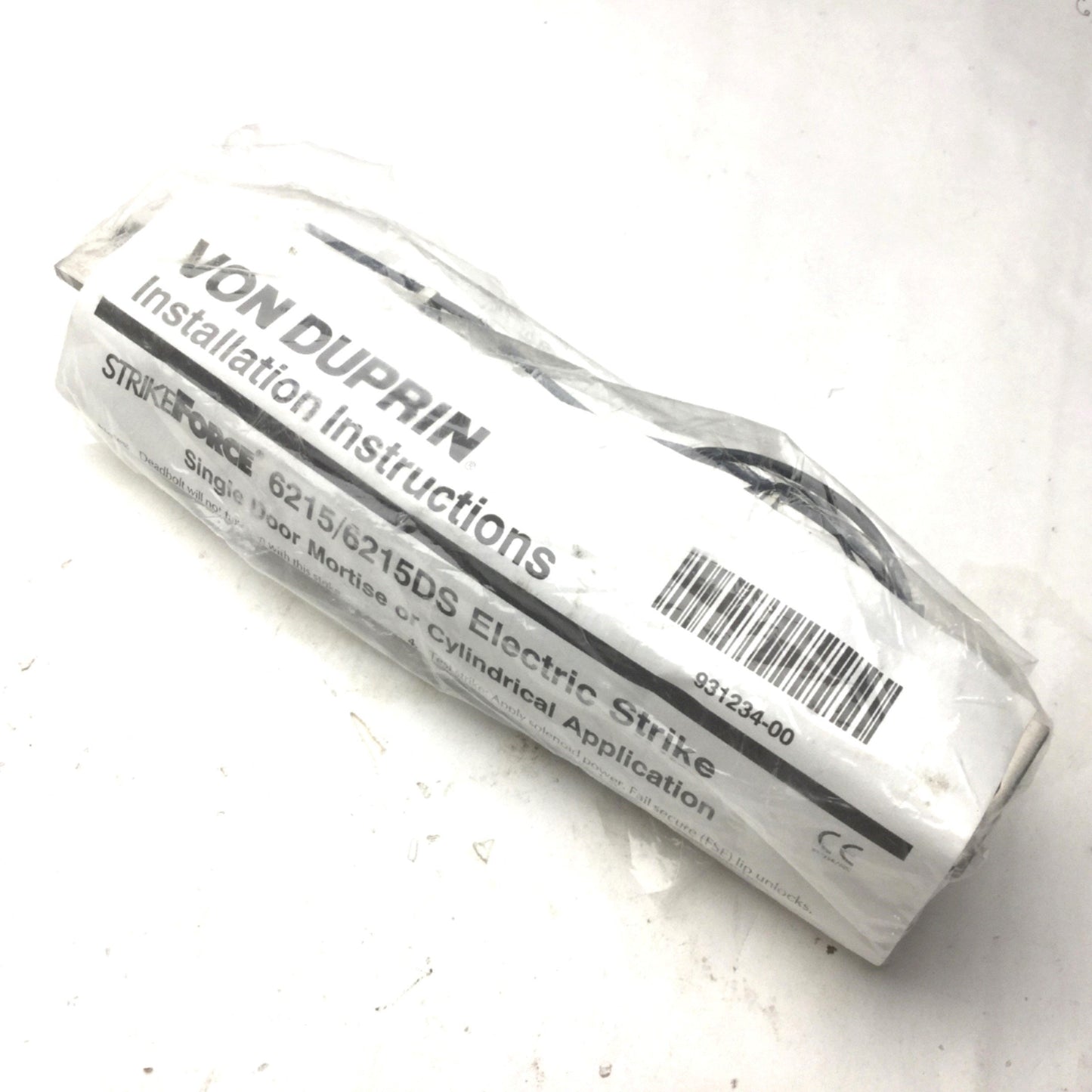 New – Open box Von Duprin 6215 Electric Strike Plate Voltage: 24VDC, 3A For Single Door