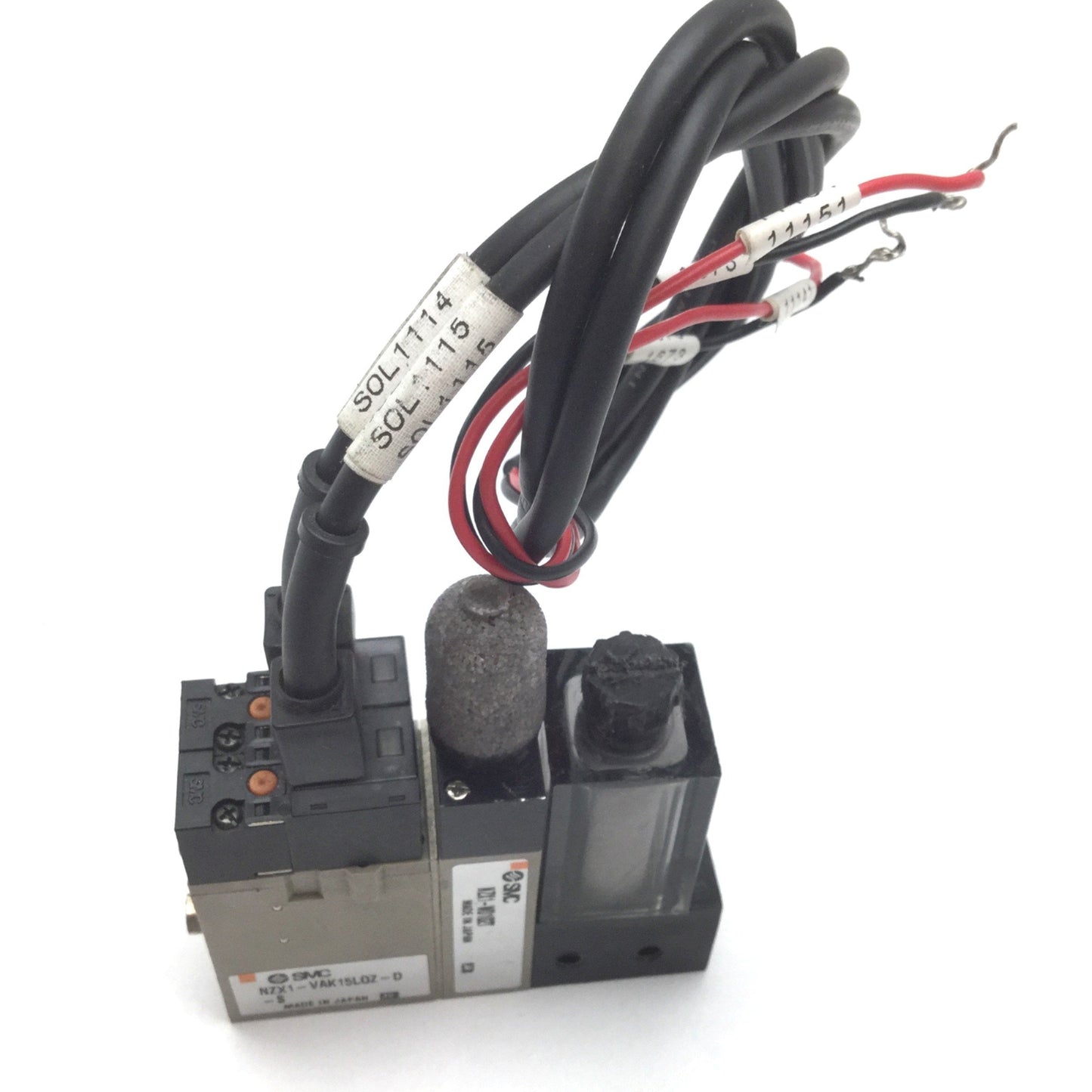 Used SMC NZX1-VAK15LOZ-D-S Vacuum Valve Solenoid Modular Sub-Assembly System 24VDC