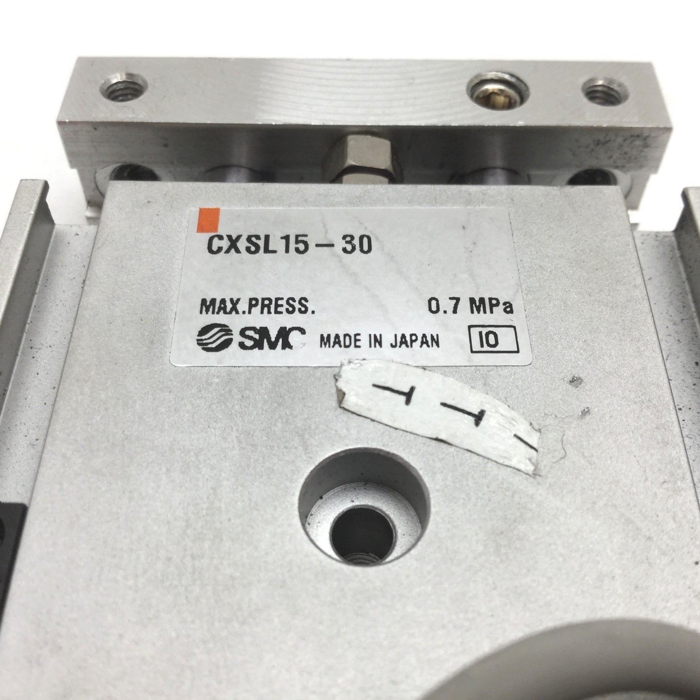 Used SMC CXSL15-30 Pneumatic Guided Cylinder, Bore 15mm, Stroke 30mm, With 2x Sensors