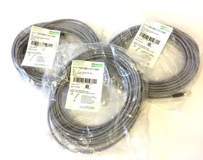 New – Open box Lot of 3 Murr Elektronik 7000-08011-2111000 Cable M8 Male Connector Straight 10M