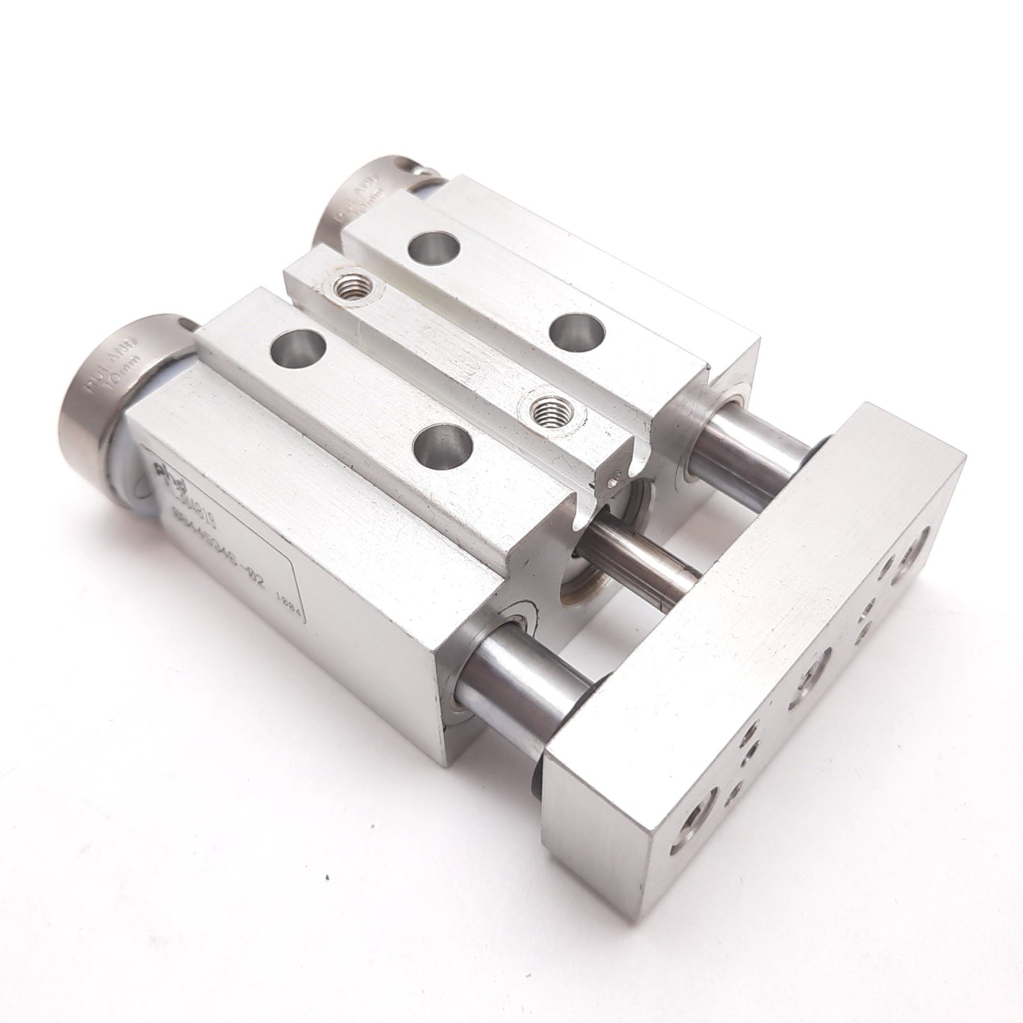 Used Phd ML304819 Pneumatic Guided Cylinder, Bore 5/8", Stroke 1/2", Ports 10-32