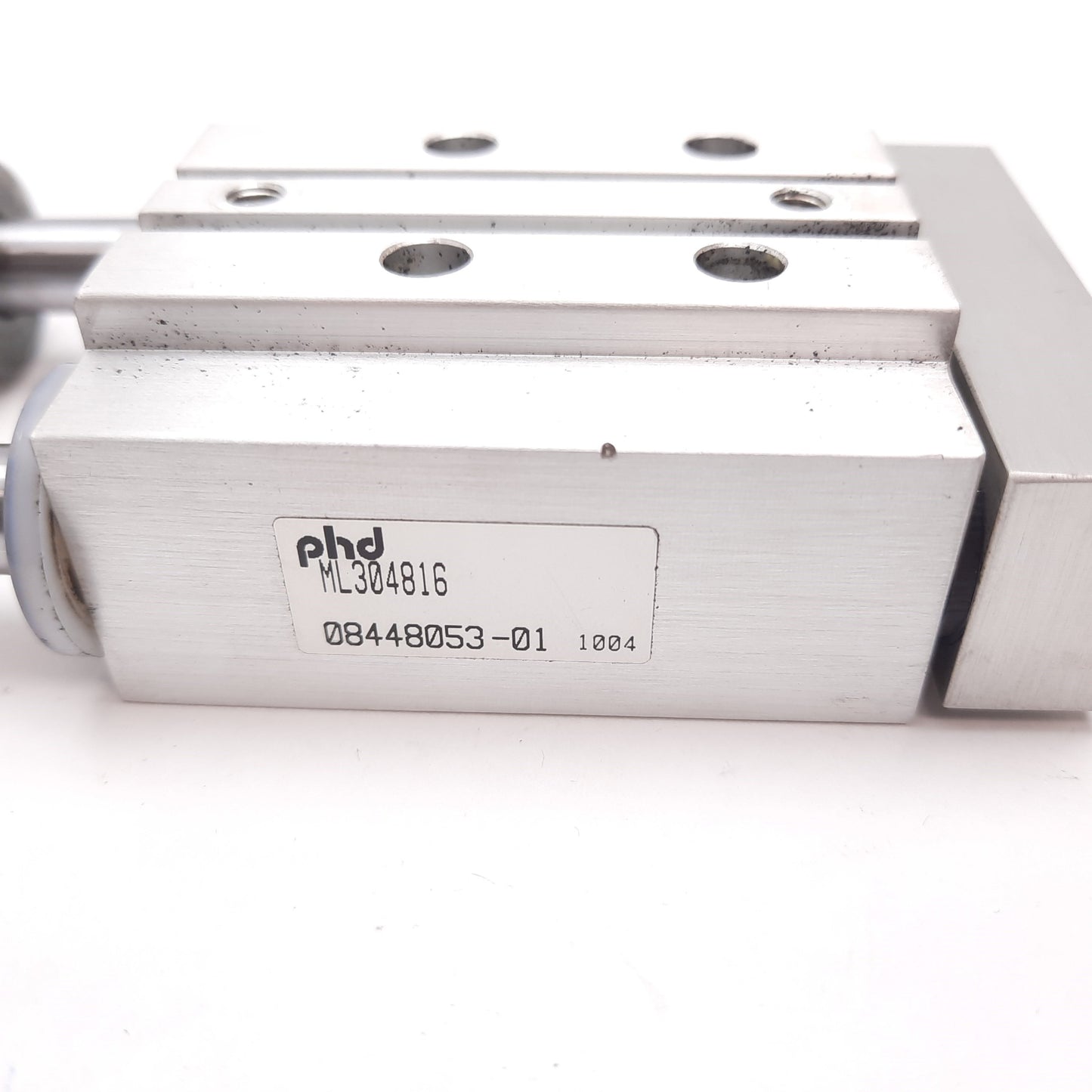 Used Phd ML304816 Pneumatic Guided Cylinder, Bore: 5/8", Stroke: 1", Ports: 10-32