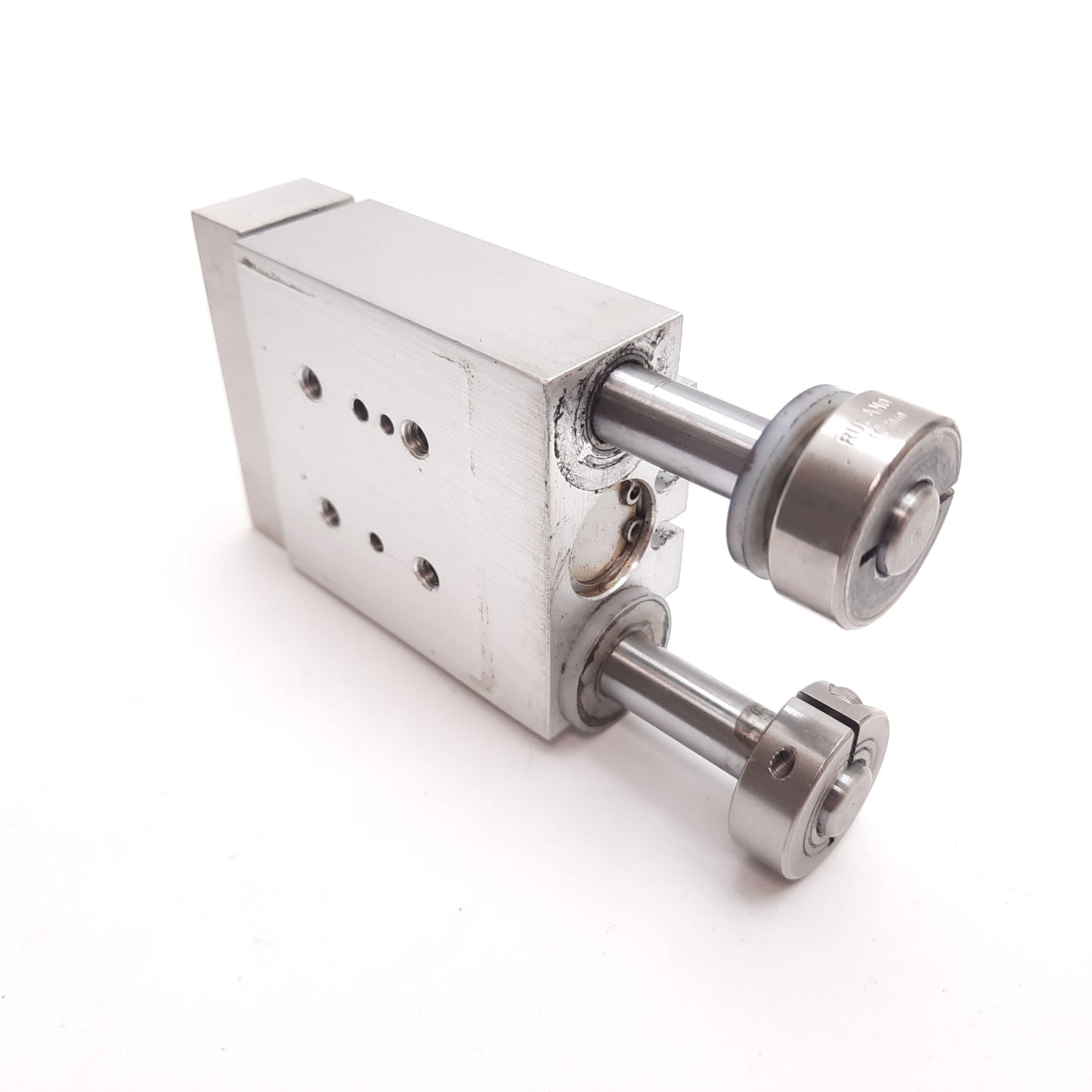 Used Phd ML304816 Pneumatic Guided Cylinder, Bore: 5/8", Stroke: 1", Ports: 10-32