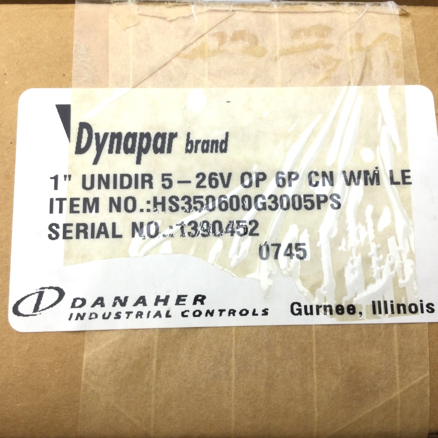 New – Open box New Dynapar HS350600G3005PS Harsh-Duty Hollow Shaft Optical Encoder 1", 5-26V