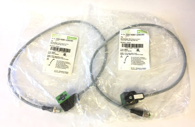 New Lot of 2 Murr Elektronik 7000-40881-2260060 Cable M12 Male / MSUD Valve, 0.6M