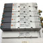 Used Bank of 4 SMC VQ4200-5 & 1 VQ4100-5 Solenoid Valve, 2-Position 5-Port, 24VDC