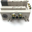 Used Bank of 4 SMC VQ4200-5 & 1 VQ4100-5 Solenoid Valve, 2-Position 5-Port, 24VDC