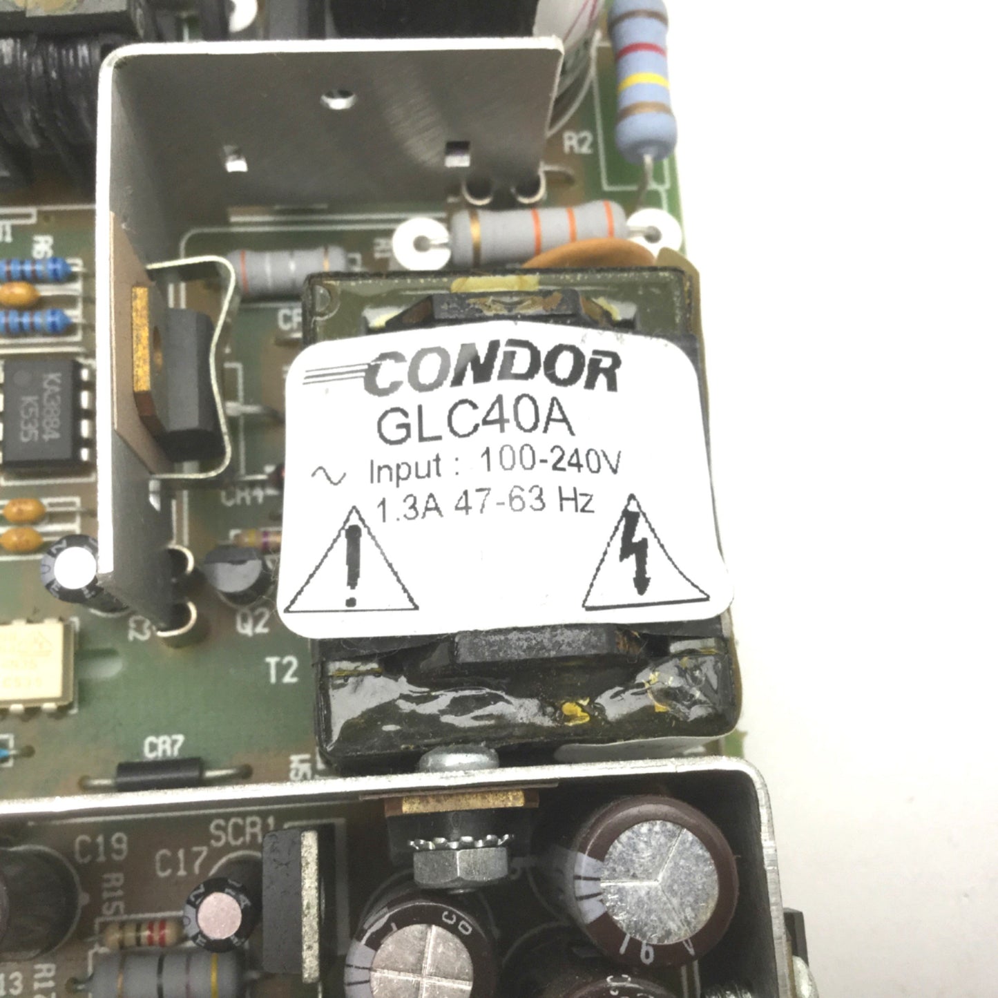 Used Condor GLC40A Open Frame Switch Mode Power Supply In: 90-264VAC Out: 5.1 & 12VDC