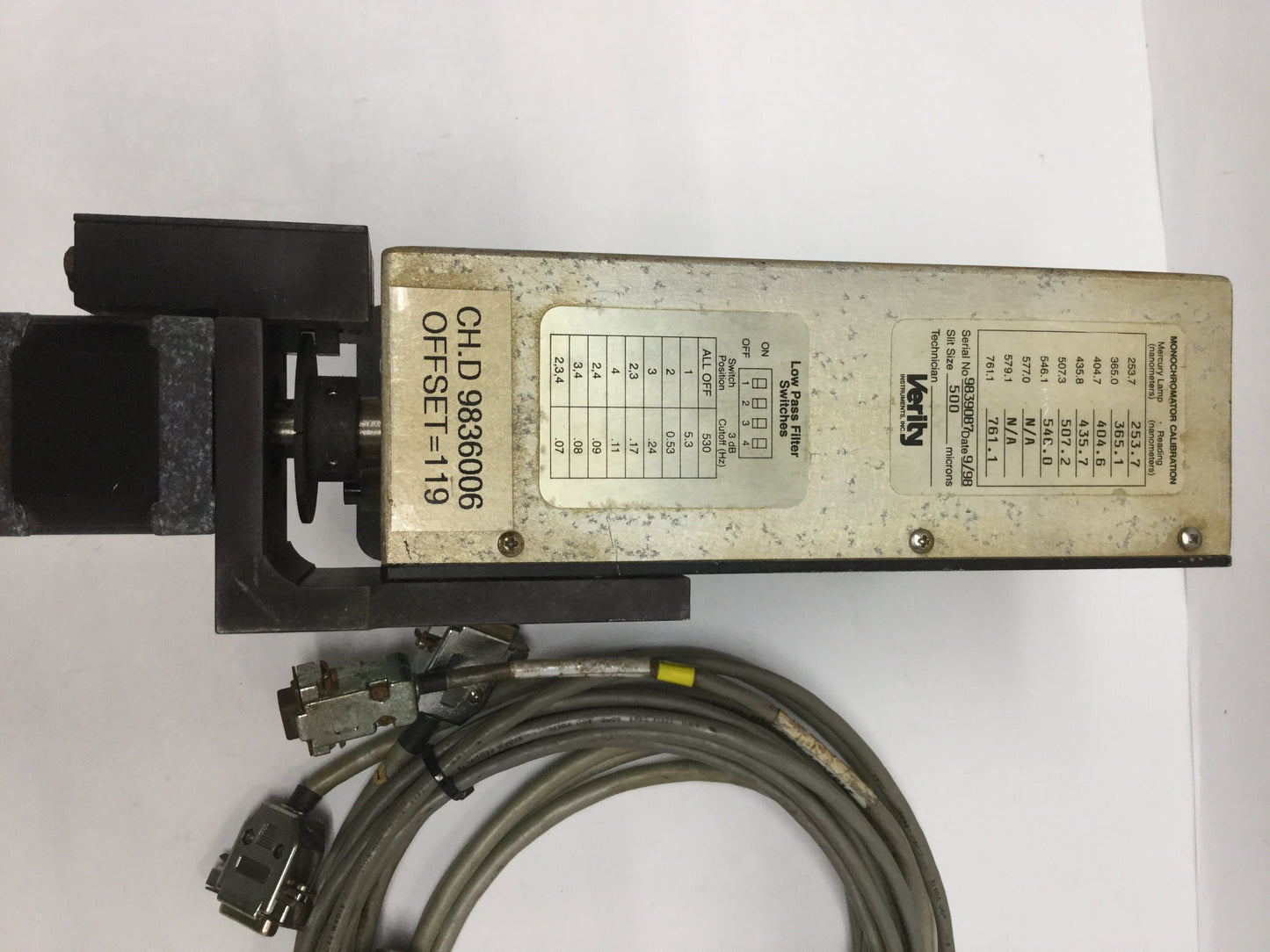 Used Verity EP200Msd Scanning Monochroma tor/Detector 185-920nm Wavelength, 0.2m (5)