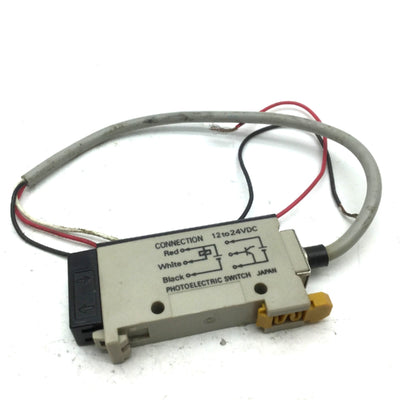 Used Omron E3XR-CE4 Photoelectric Fiber Optic Sensor Switch 12-24VDC Red LED NPN/PNP