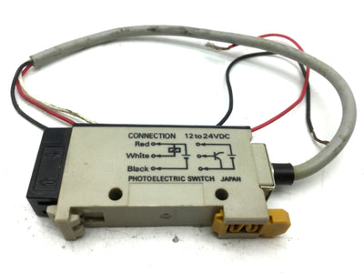 Used Omron E3XR-CE4 Photoelectric Fiber Optic Sensor Switch 12-24VDC Red LED NPN/PNP