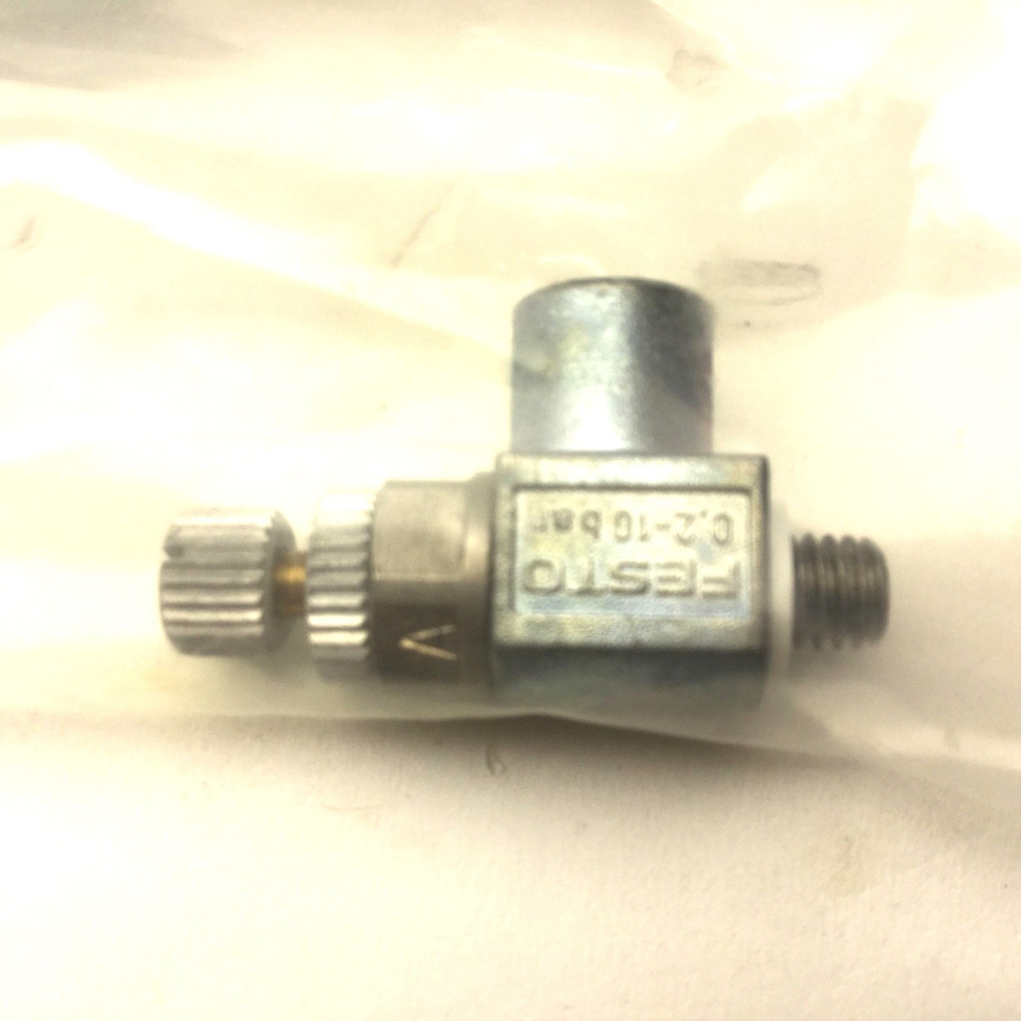 New Festo GRLA-M5-RS-B Exhaust Air Adjustable Flow Control Valve, M5 Fittings