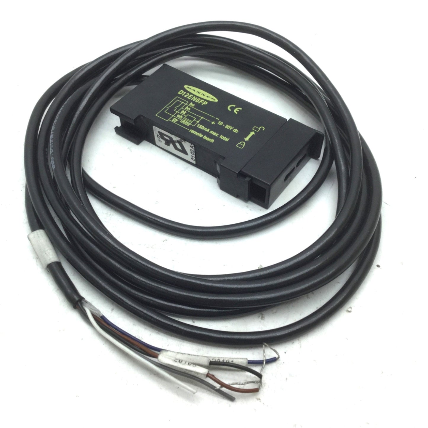 Used Banner D12EN6FP Fiber Optic Sensor Red LED 10-30VDC Output: NPN