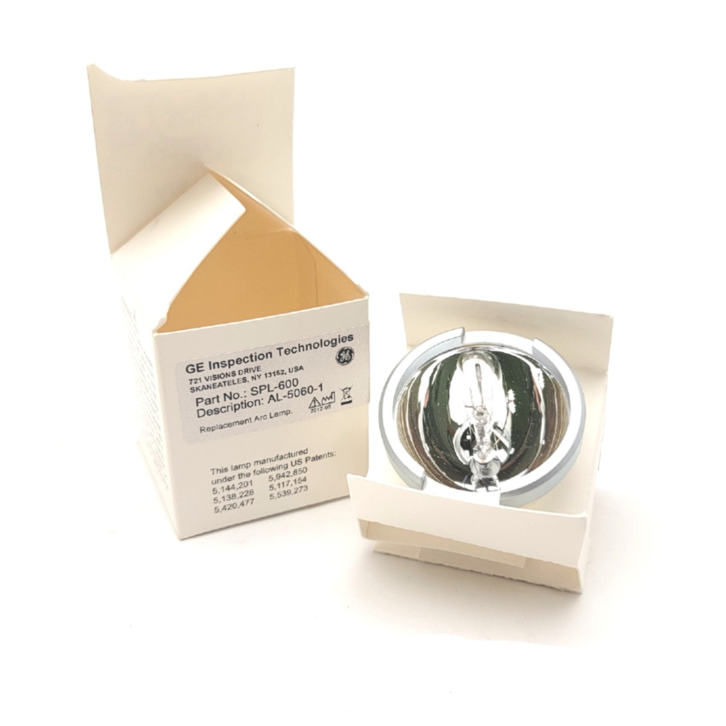New Inspection Technology GE SPL-600 Miniature Arc Lamp, Shape: MR16, 2-Pin Base
