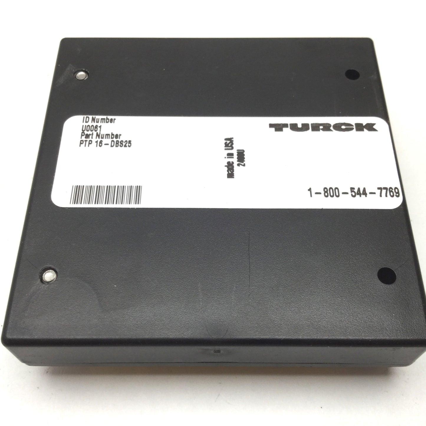 Used Turck PTP 16-DBS25 PicoFast Junction Box, 25-Pin D-Sub Male to 3-Pin Pico Female