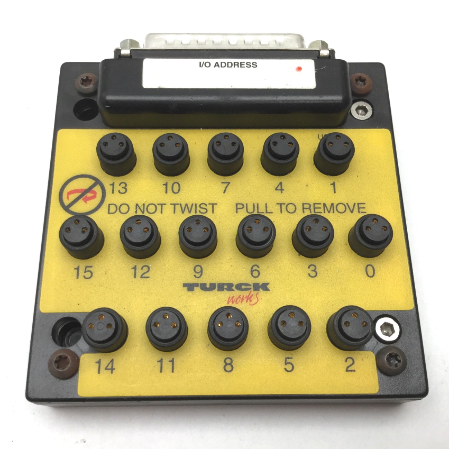Used Turck PTP 16-DBS25 PicoFast Junction Box, 25-Pin D-Sub Male to 3-Pin Pico Female