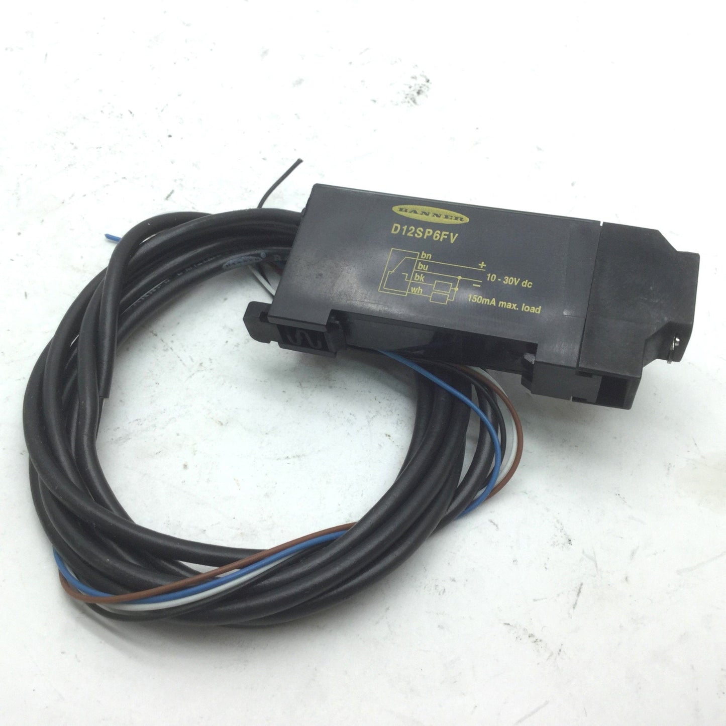 Used Banner D12SP6FV Fiber Optic Sensors, Voltage: 10-30VDC PNP Sourcing