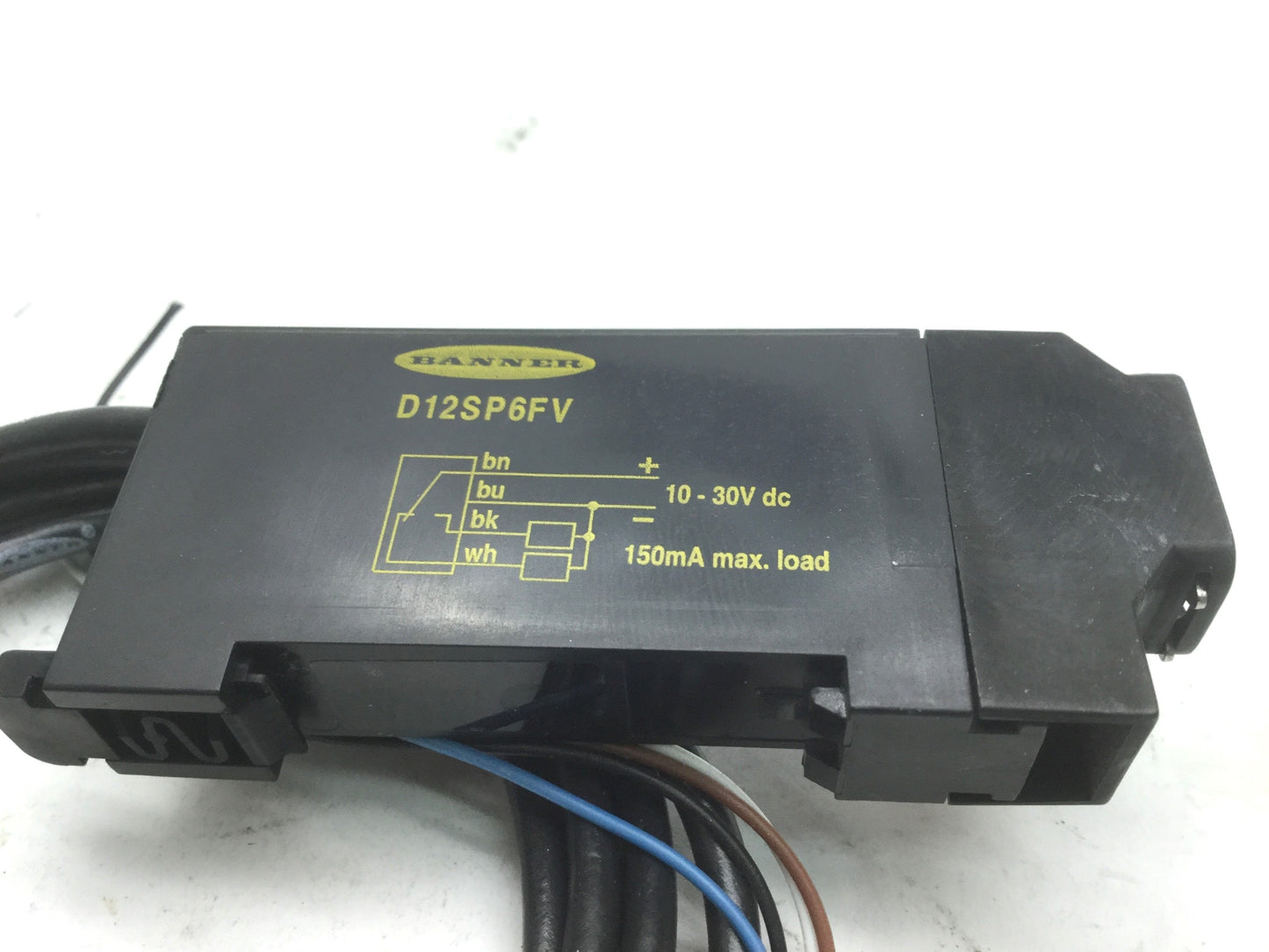 Used Banner D12SP6FV Fiber Optic Sensors, Voltage: 10-30VDC PNP Sourcing