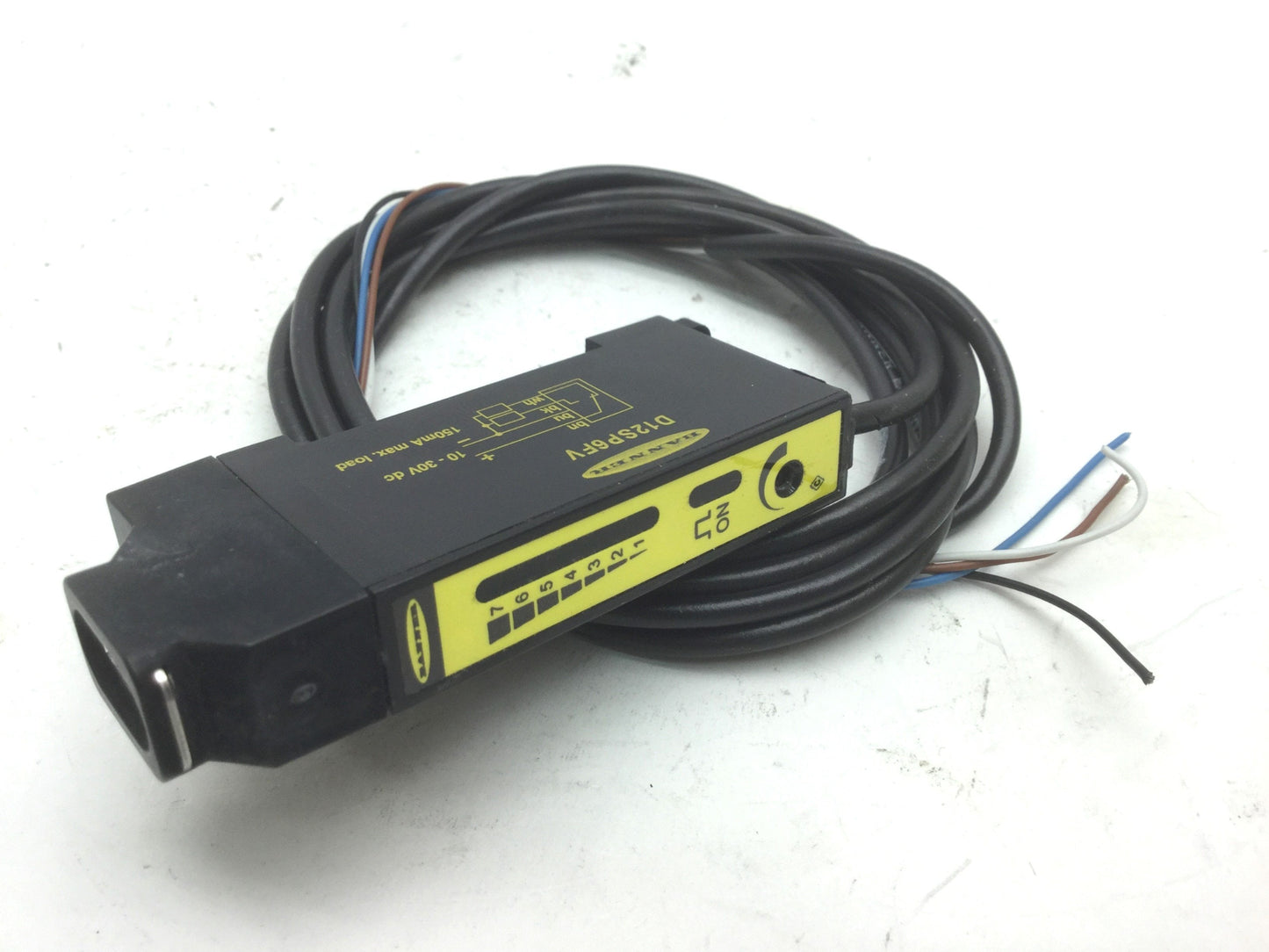 Used Banner D12SP6FV Fiber Optic Sensors, Voltage: 10-30VDC PNP Sourcing