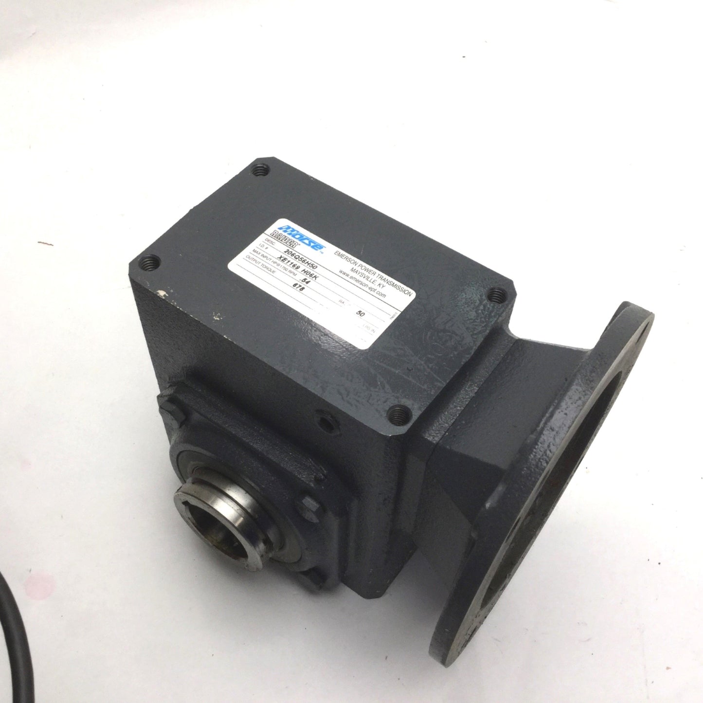 New – Open box New Morse Raider 20Q56H50 Worm Gear Reducer 50:1, Torque: 678 In-lbs, .54HP@1750