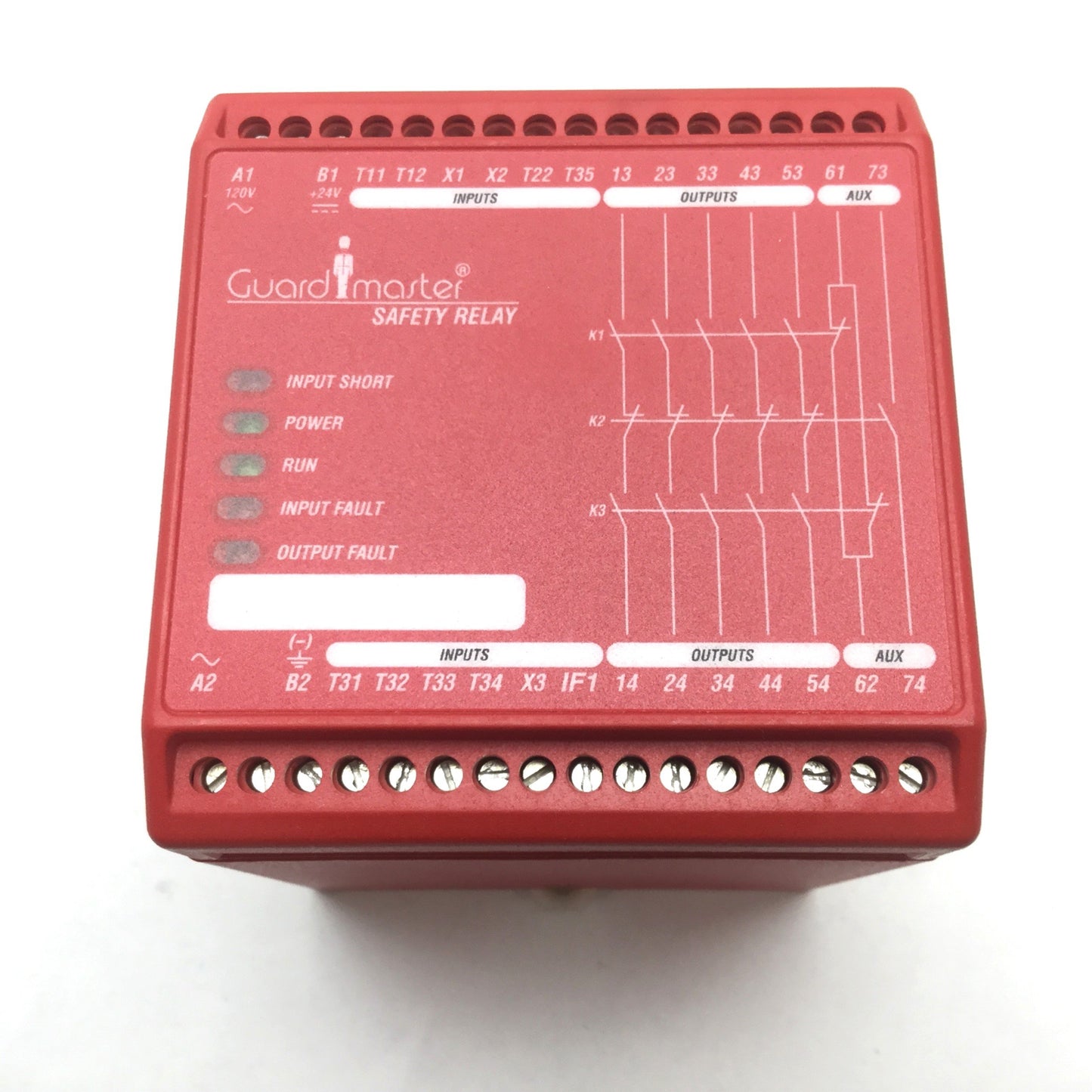 Used Allen Bradley 440R-ZBR520AZ1 Series A Single Function Safety Relay, 120VAC 24VDC