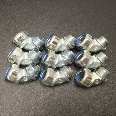 New Lot Of 9 Thomas & Betts 8131 3/4" Nylon Insulated Threadless 90° Short Elbows