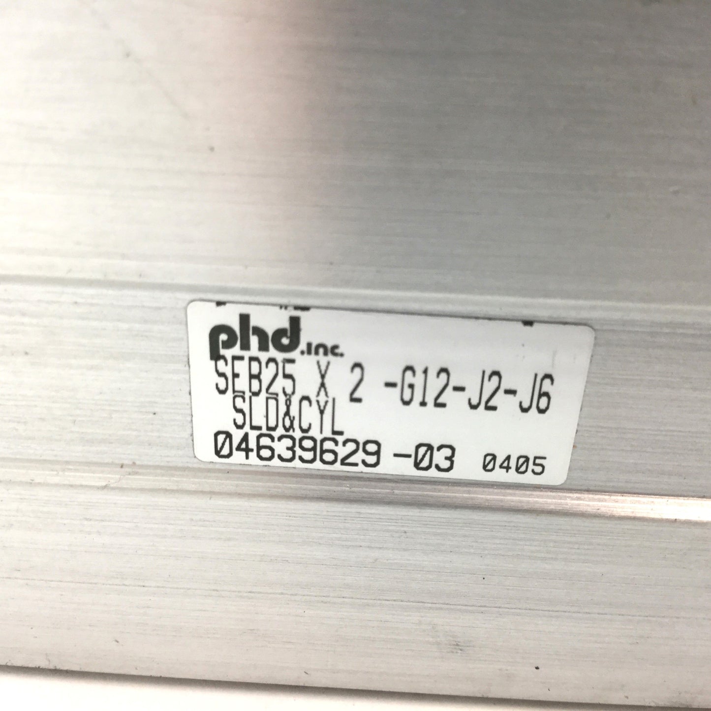 Used Phd SEB25X2-G12-J2-J6 Pneumatic Slide Cylinder, Bore 1-3/8", Stroke 2", 1/8" NPT