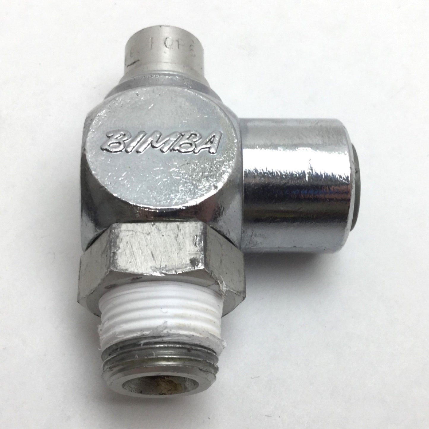 Used Lot of 2 Bimba FCP6 Flow Control, 3/8" NPT Male to 3/8" One Touch Push In Tube