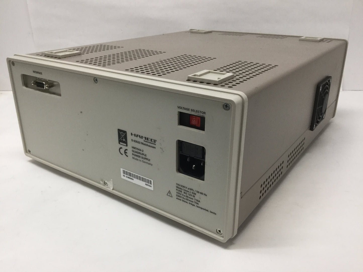 Used Hameg HM7044 Quadruple High Performance Programmable Power Supply 384W, 0-32VDC