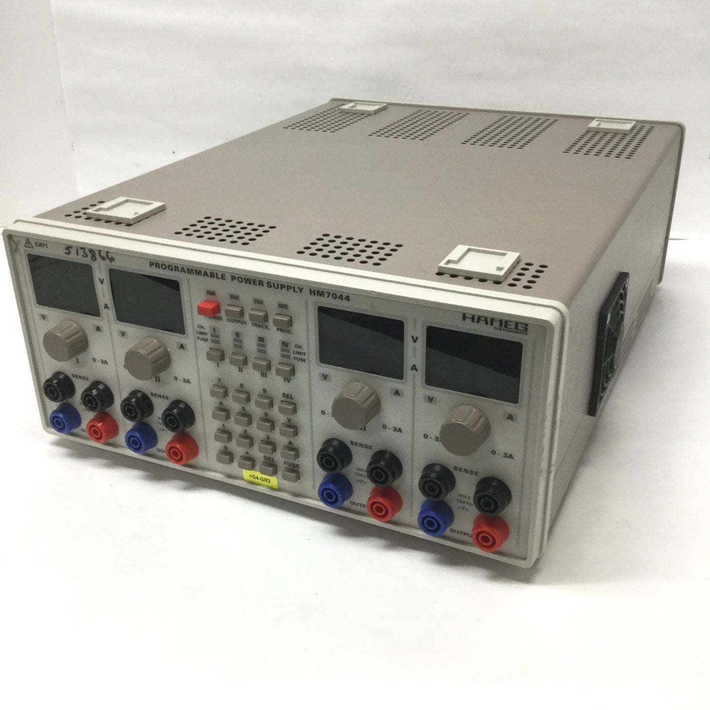 Used Hameg HM7044 Quadruple Programmable High Performance Power Supply 384W, 0-32VDC